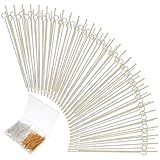 600 Stück 5cm Nietstifte Schmuckherstellung Stecknadeln, Golden und Silber Ohrringe Basteln Nietstifte mit Öse Schmuck Kopfnadeln Kugelstifte Ösenstifte Kugelstifte für DIY Ohrringen Armbändern