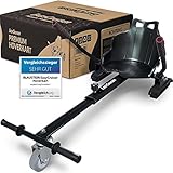 EasyCruiser BLAUSTEIN Kart-Erweiterung für alle Hoverboards - Deutsche Qualitätsmarke - 6,5-10 Zoll - Sitz Hoverkart - mit integrierten Bremsen und Verstellbarer Länge