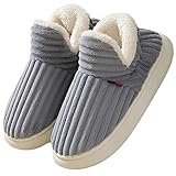 Weihnachtskleid, Thermo Hausschuhe Damen, Hausschuhe Herren Warm Weicher Pantoffeln Alles Inklusive Filzpantoffeln Drinnen und Draußen Schuhe mit Polar Fleece-Futter Slippers