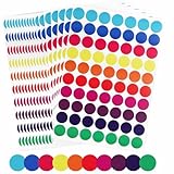 1750 Stück Klebepunkte Bunt, 20mm Punkte Aufkleber 6 Farben, Markierungspunkte Sticker, Runde Aufkleber für DIY Büro Wird zum Markieren, Kategorisieren und Warnen verwendet(25 Blatt)