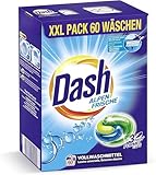 Dash Alpen Frische 3-in-1 Caps Sparpack | 60 Waschladungen | Waschmittel-Caps für weiße & helle Wäsche | 3-in-1 Formel für Frische, Reinheit & Sauberkeit | Dermatologisch getestet (1,49 kg)
