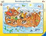 Ravensburger Kinderpuzzle - 06604 Die große Arche Noah - Rahmenpuzzle für Kinder ab 4 Jahren, mit 48 Teilen