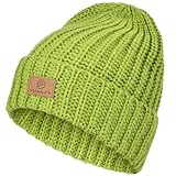 YANIKY Mütze Damen Strickmütze Herren Warme Winter Mütze Unisex Weiche Slouch Beanie Mütze Grobstrick Wintermützen Perfekt für die kalte Jahreszeit im Herbst und Winter (Grün)