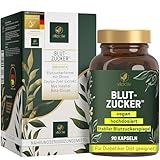 VITACTIV Blutzucker Kapseln - 90 Stück - Blutzuckerformel mit Chrom, Ceylon Zimt Extrakt, Myo Inositol, Beta Glucan, Olivenblatt Extrakt & Zink - Hochdosiert, Vegan, Laborgeprüft in Deutschland