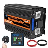 EDECOA Wechselrichter 12v auf 230v Reine Sinus Spannungswandler 3500W und LCD-Bildschirm mit Fernbedienung 2X USB für Wohnmobil solaranlage Power Inverter