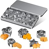 30 Stück Ausstechformen Weihnachten Set Plätzchenform Plätzchen Ausstecher Edelstahl Keksausstecher Cookie Cutter DIY Klein Keksausstecher für Tortendekorationen, Fondant, Zuckerkuchen, Kekse