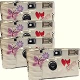 4X 1A Photo PORST Einwegkamera Hochzeit Schmetterling je 27 Aufnahmen