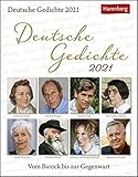 Deutsche Gedichte - Kalender 2021 - Harenberg-Verlag - Tagesabreißkalender mit Poesie für jeden Tag - 13 cm x 15,8 cm