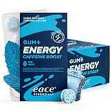 EACE Health Energy Kaugummi – Zuckerfreier Funktionskaugummi mit Koffein für Energie & Fokus, 12 x 10 Stück - Total 120 Stück