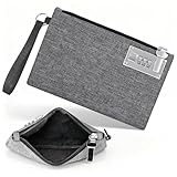 Geldkassette Abschließbar 25 * 17cm Mini Geldbeutel Geruchsdichte Tasche Geldtaschen Banktasche Sicherheitstasche zum Schutz von Bargeld Geldtasche für Dokumente, Reisepässe, Bargeld Reisetasche