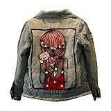 LSERVER Mädchen Mode Persönlichkeit Jeansjacke, Hellblau, 152(Fabrikgröße: 150)