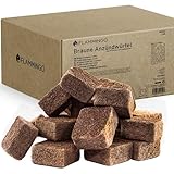 Flammingo® Ökologische Anzündwürfel, braun - 7 kg im Karton - Brenndauer ca. 11-12 min pro Würfel / 27x27x15 mm - Grillanzünder, Kaminanzünder, Ofenanzünder, Anzündwürfel, Anzündwolle, Geruchlos