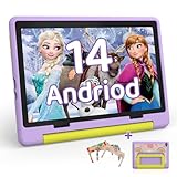 HotLight Android 14 Tablet 10 Zoll - Kinder Tablet Octa Core Tablet für Kinder mit OTG-Übertragung und Wi-Fi 6G Widevine L1 8GB+64GB+1TB TF Type- C Kopfhöreranschluss Gesichtserkennung Tablet - Lila