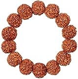 Craftopia Indisches Mukhi-Rudraksha-Armband, Panch Mukhi, Rudraksh, Handband für Damen und Herren, Braun