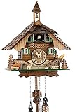 Eble Kuckucksuhr Kuckuckuhr Echtholz NEU batteriebetriebenes Quartzwerk Kuckuckruf Schwarzwaldhaus 32cm- 20563