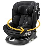 Osann Swift360 S i-Size, 360 Grad drehbarer Kindersitz, Reboarder (76-150 cm) - All Black