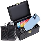 Autoschlüssel Faraday Box & Bags (2 STK), Keyless Go Schutz von Handy, Signalblocker für Kreditkarte und Auto