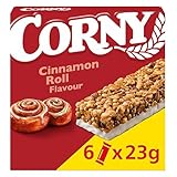 Müsliriegel Corny Classic Cinnamon Roll | Riegel mit Zimtgebäck-Geschmack & wertvollem Getreide | Süß-knuspriger Genuss für Büro, Schule, Uni & unterwegs | Multipack 6x23 g