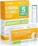 Adeste – 5 x 1er Corona Schnelltest für Zuhause COVID 19 Antigen Rapid Test Swab Selbsttest. Geprüft für alle neuen 2025 Varianten. Zertifiziert für den Heimgebrauch