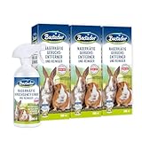 Bactador Enzymreiniger Nagerkäfig Spray 3 x 500ml - Geruchsentferner & Reiniger - Gegen Kot, Urin & Tiergerüche - Mikrobiologischer Geruchsneutralisierer - Porentiefe Reinigung in der Nagerumgebung