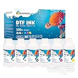 Aquaimage Premium DTF Tinte 3000ml, DTF Transfertinte für PET-Folie, Nachfülltinte für Epson Druckköpfe ET-8550, XP-15000, XP600, I3200, L1800, Direkt auf Film Wärmeübertragungsdruck, 500ml x 6