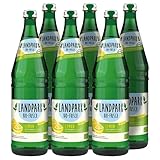 Landpark Bio-Erfrischungsgetränk Lemon, 6 x 0,75 L in der Glasflasche | ohne Kohlensäure | Wasser mit Geschmack