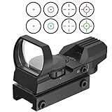 Red Dot Visier Sight Scope Leuchtpunktvisier Reflexvisier Reflex Sight Red Green mit Tactical 4 Reticles für 20mm/22mm Weaver oder Picatinny Railsysteme