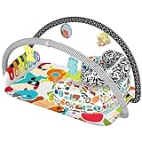 7 in 1 Spielmatte mit Spielbogen abnehmbarem Babyspielzeug Erlebnisdecke mit Klavier Spieldecke baby mit Musik Musikalisches Aktivitätszentrum für Säuglinge