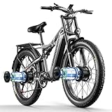 Shengmilo S600 Doppelmotor Elektro-Mountainbike, 48V17.5AH Batterie 7 Gang Ölbremse ebike, Dual Shock Elektrofahrrad, DREI Fahrmodi