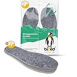 biped 2 Paar extra breite Einlegesohlen - mit Filz und echtem Natur Latex - besonders weich und wärmend - für weite Schuhe, Stiefel und Barfußschuhe geeignet z2786(38-39)