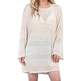 Taoyoule Badeanzug Cover Up für Frauen Badeanzug Häkeln Sommer Bademode Strickpullover Multi Farben Strandkleid