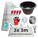 Scorprotect® Schuttrutsche Bauschuttrutsche 9 m flexibel mit Einfülltrichter und Zubehör
