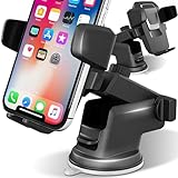 Retoo Handyhalterung Auto Saugnapf, Auto Handyhalter fürs Auto KFZ Handy, Universal Halterung Amaturenbrett Handyhalter mit 360° Drehung, Car Holder, Smartphone Autohalterung, Handy Halter Schwarz