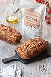 UNE FOODS PREMIUM Pro-Fi – 2er-Pack Low-Carb Protein-Fiber Brotbackmischung – je 370 g | Ballaststoffreich & Eiweißreich | Ohne Zuckerzusatz | Clean Label | Brot zum Selberbacken