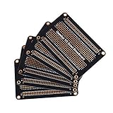 GeeekPi 5Pack Proto Breadboard PCB Board Golden Color Plated Experimental Breadboard Lötplatine Doppelseitiges PCB DIY Kit für Arduino (halbe Größe)