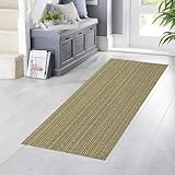 Strapazierfähiger rutschfester Gummi-Rückseite, Schmutzstopper, Teppichläufer, 90 x 330 cm, individuelle Länge, für Wohnzimmer, Büro, Stehpult, gelbe Bodenmatte