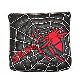 Golfschlägerkopfhaube, quadratisch, mit Klettverschluss, passend für TaylorMade Spider X EX Tour (schwarz)