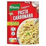 Knorr Spaghetteria Nudel-Fertiggericht Pasta Carbonara leckeres Nudelgericht fertig in 6 Minuten 2 Portionen