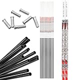 surwolf 32' Pfeilschäfte für Bogenschießwettbewerbe,Reiner Carbonschaft,ID 6.2 mm,Spine 300~800, ±0,003',Carbonpfeil,für Recurvebögen und Compoundbögen,12 Stück (Spine 800)