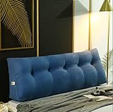OHMG Rückenkissen 180CM,Keilkissen für Bett und Sofa geeignet,Dreieckiges Lesekissen,Kissen mit abnehmbarem und waschbarem Bezug,mit praktischem Seitenfach,Sitzkissen, Wandkissen