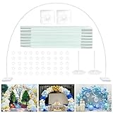 TEKXYZ Ballonbogen-Ständer-Set, verstellbarer Ballonbogenrahmen, 2,2m hoch & 3m breit, ideal für Partydekorationen, ohne Ballons