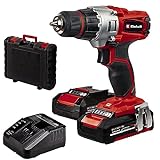 Einhell Akkuschrauber TE-CD 18/2 Li Power X-Change (Li-Ion, 18 V, 2 Gang, 44 Nm, LED-Licht, Koffer, inkl. 2 x 1,5 Ah Akku und Ladegerät)