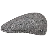 Lipodo Flatcap mit Karomuster Herren - gefütterte Schiebermütze mit Wolle - Made in Italy - Karierte Herrenmütze mit Schirm - Schirmmütze Herbst/Winter anthrazit 59 cm