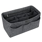 Ropch Taschen Organisator für Frauen Handtaschen, Filz Taschenorganizer Bag in Bag Handtaschenordner Organizer für Handtaschen, Mittelgrau - XL