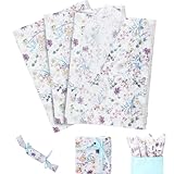 20 Stück Seidenpapier 50x70cm, Tissue Paper Blumenmuster Seidenpapier Verpackungsmaterial Farbenfroh, Packpapier Wrapping Paper für Hochzeit, Geburtstagsfeier, Weihnachtsgeschenk, Straußverpackung