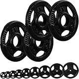 MOVIT® Hantelscheiben Set PRO, Gusseisen Gripper, 30/31 mm Standardnorm, schadstoffgeprüft, 4x 0,5kg