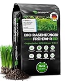 Bio Rasendünger Frühjahr TESTSIEGER Made in Germany – 10,5kg für 400qm - Organischer Rasendünger Bio für gesunden Boden & sattgrünen Rasen - Dünger Rasen, Frühjahrsdünger Rasen von Natureflow Garden