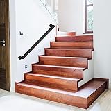 HYUFEIAO 1ft-20ft Handläufe Treppen, Metallhandläufe Eisentreppengeländer-Kit Rutschfestes Treppengeländer für ältere Kinder, für Innen- und Außenwandkorridor Villa Loft (Size : 4ft)