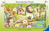 Ravensburger Kinderpuzzle - 05661 Lustige Gartentiere - 15 Teile Rahmenpuzzle für Kinder ab 3 Jahren