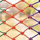 JkbUhNl Kletternetz Für Kinder Kletternetz for Kinder Buntes Klettergepäcknetz Sicherheitsnetze Seilleiternetz for Spielplatz Anti-Fall Spielplatz Schutznetz Gitter(Size:1 * 2m(3.3 * 6.6ft))